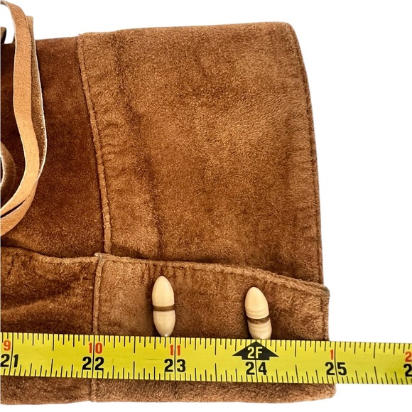 Ralph Lauren suede Jacket Fringe RARE Western size M toggle bone buttons - Picture 16 of 16